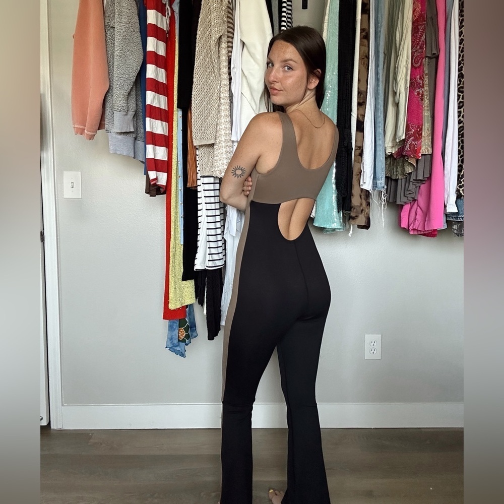 Black and Brown Jumpsuit - Picture 3 of 3